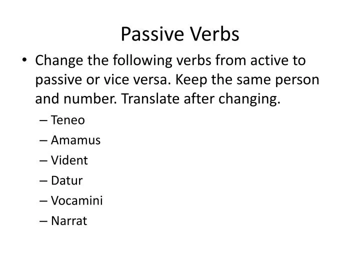 passive verbs
