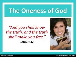 The Oneness of God