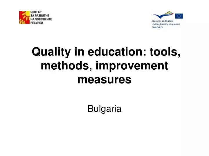 quality in education tools methods improvement measures