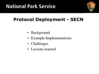 Protocol Deployment - SECN