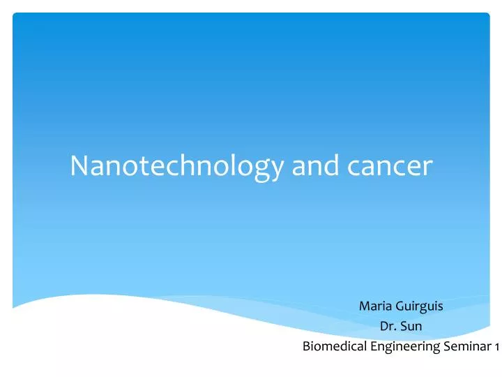 nanotechnology and cancer
