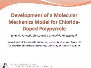 Development of a Molecular Mechanics Model for Chloride-Doped Polypyrrole