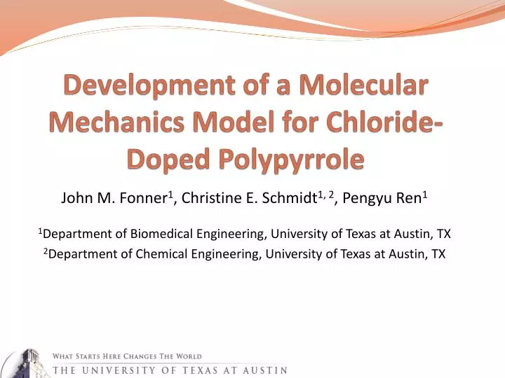 development of a molecular mechanics model for chloride doped polypyrrole