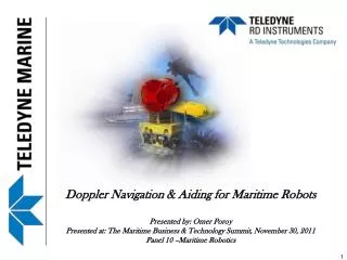 Doppler Velocity Sensing for Maritime Robots