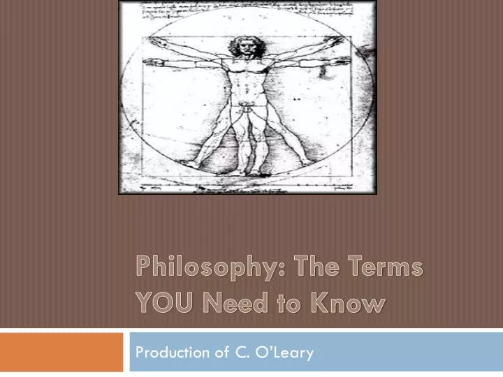 philosophy the terms you need to know