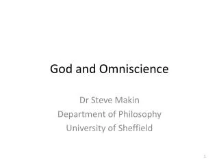 God and Omniscience