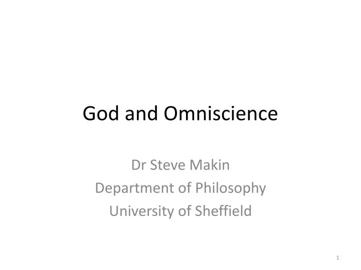 god and omniscience