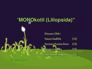 monokotil liliopsida