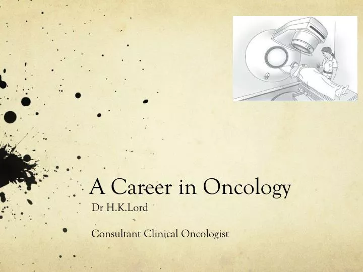 a career in oncology