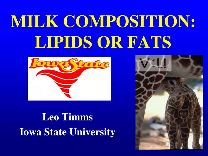 milk composition lipids or fats
