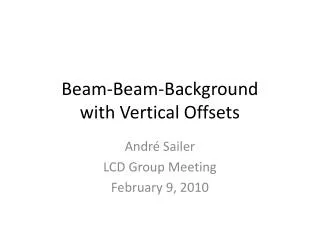 Beam-Beam-Background with Vertical Offsets