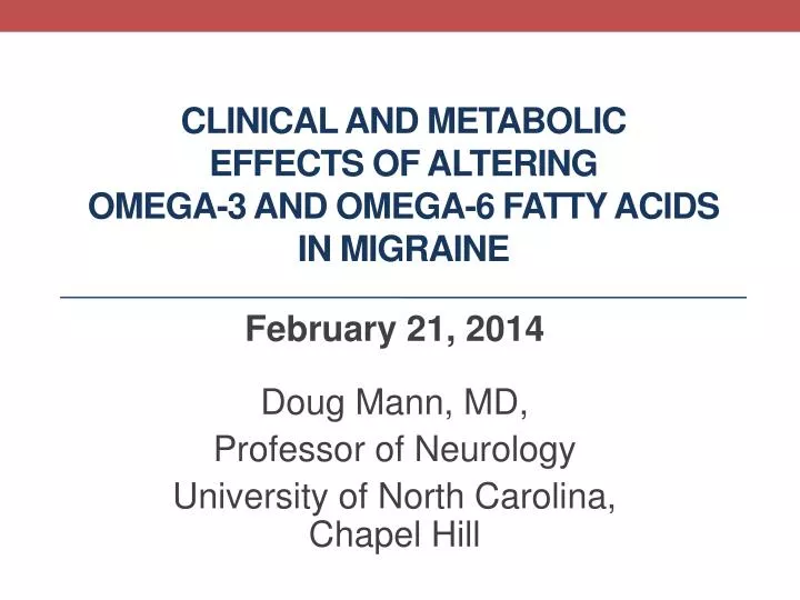 clinical and metabolic effects of altering omega 3 and omega 6 fatty acids in migraine