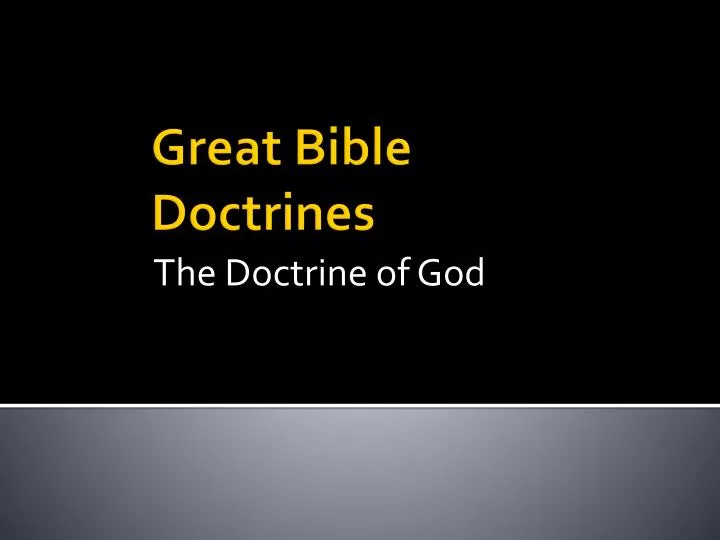 the doctrine of god