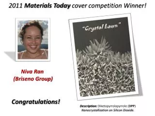 2011 Materials Today cover competition Winner!