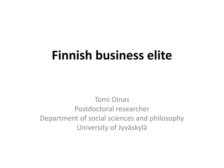 finnish business elite