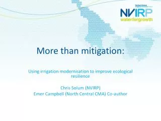 More than mitigation: