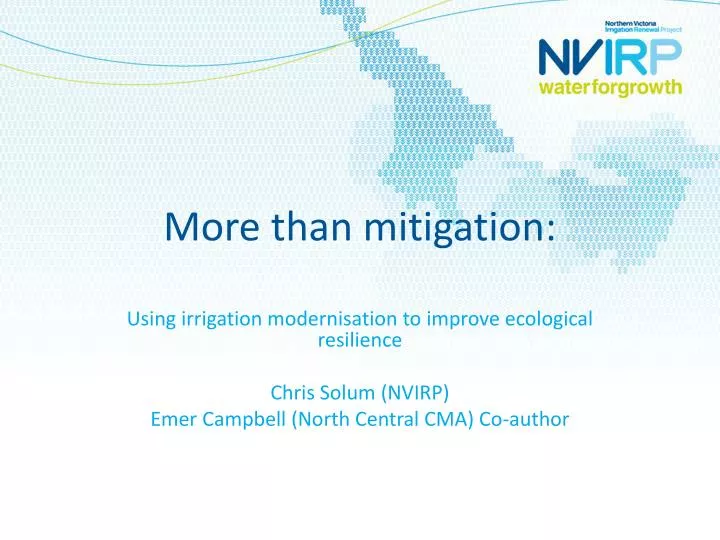 more than mitigation