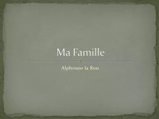 ma famille