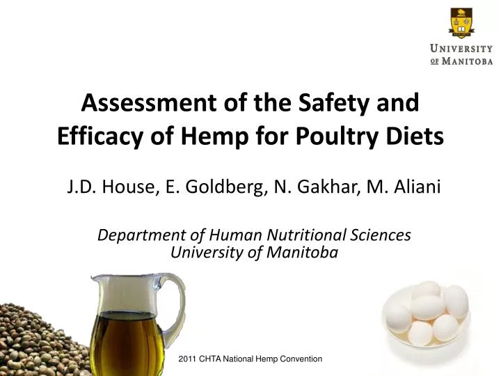 assessment of the safety and efficacy of hemp for poultry diets
