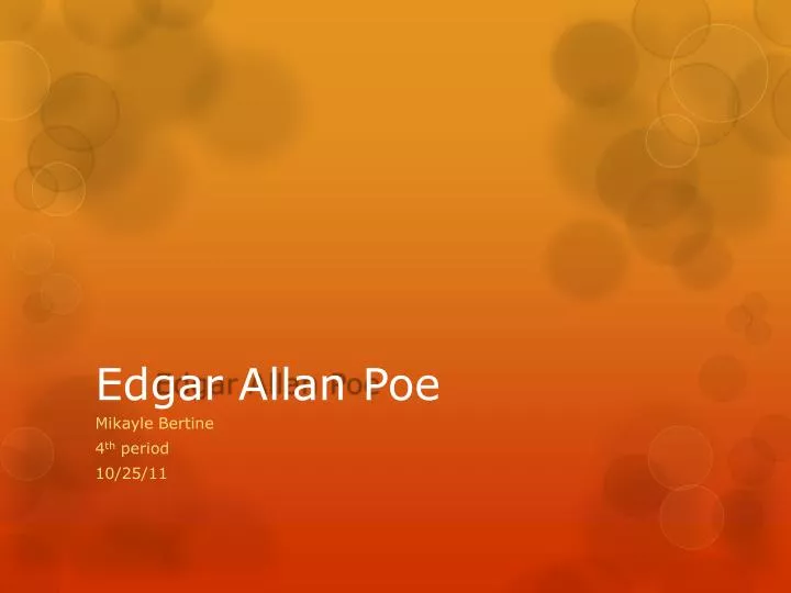 edgar allan poe