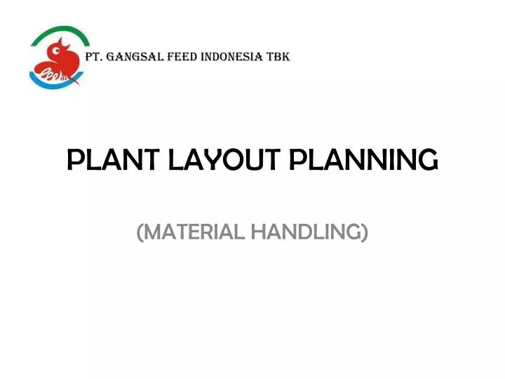 plant layout planning