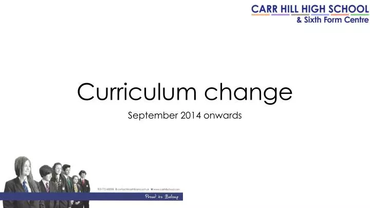 curriculum change