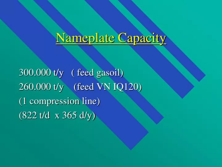 nameplate capacity