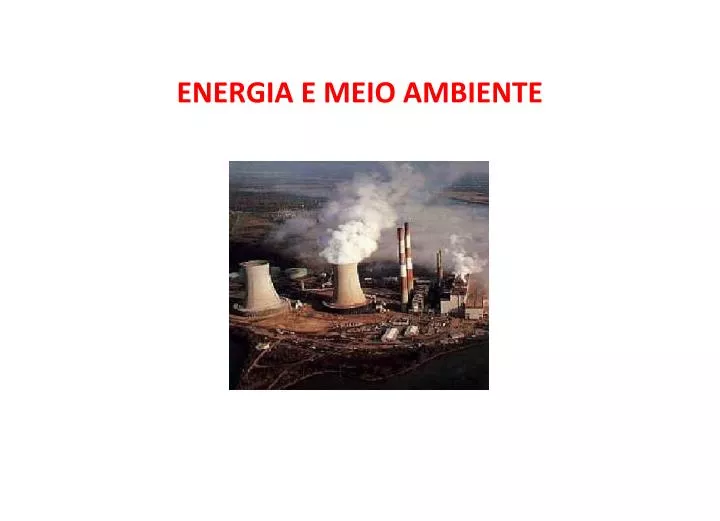 energia e meio ambiente