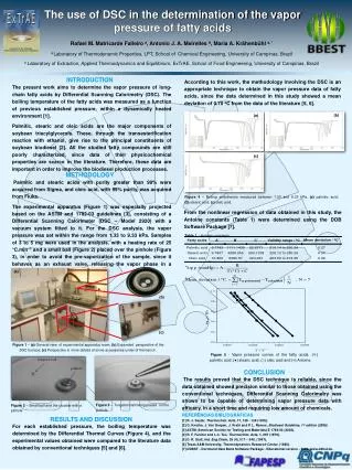 The use of DSC in the determination of the vapor pressure of fatty acids