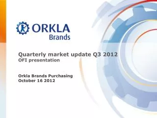 Quarterly market update Q3 2012 OFI presentation