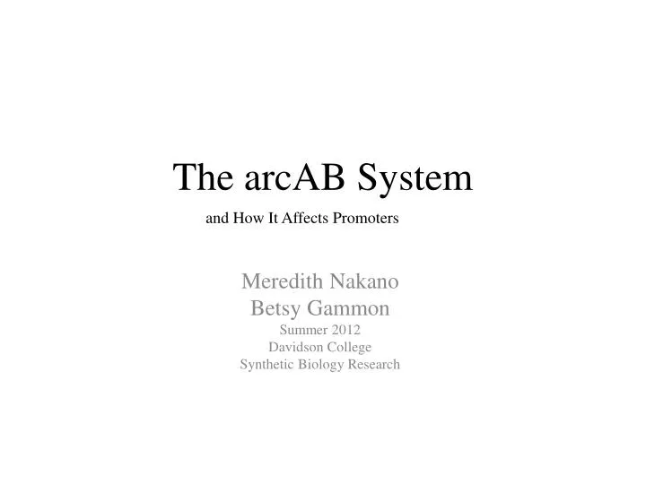 the a rcab system