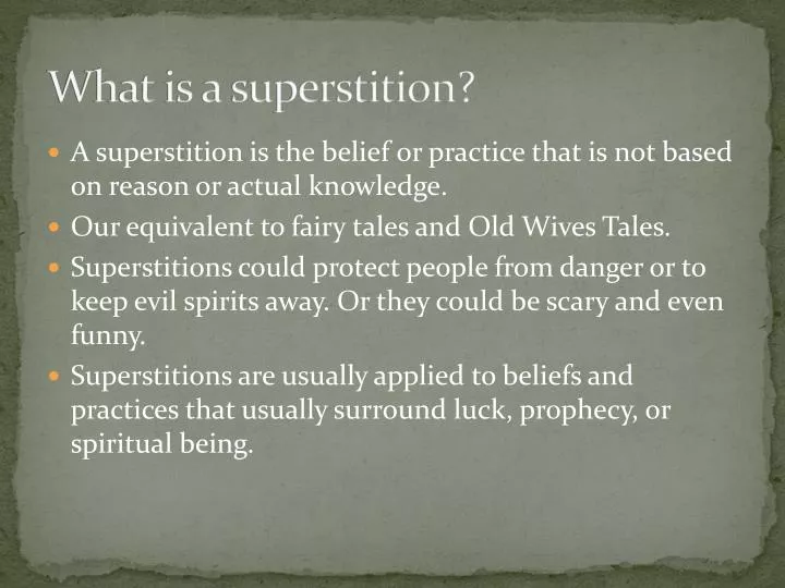 what is a superstition