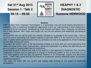 HEAPHY 1 &amp; 2 DIAGNOSTIC Suzanne HENWOOD