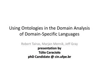 Using Ontologies in the Domain Analysis of Domain-Specific Languages