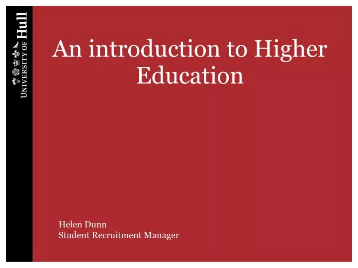 an introduction to higher education