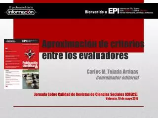 aproximaci n de criterios entre los evaluadores