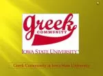 Greek Community at Iowa State University - slide 1