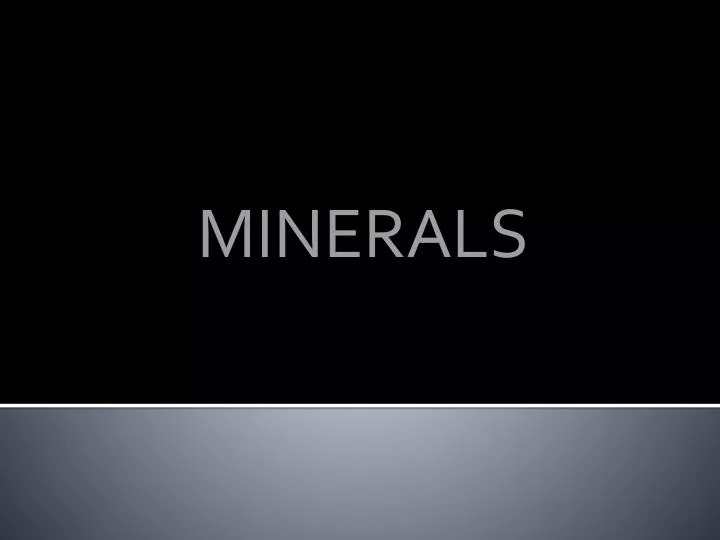 minerals