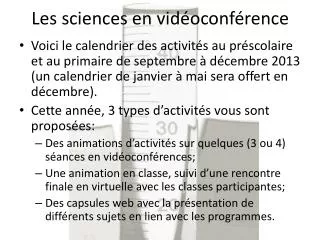 les sciences en vid oconf rence