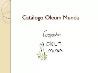 Catálogo Oleum Munda