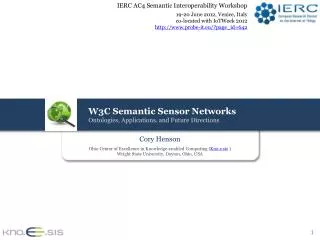 W3C Semantic Sensor Networks Ontologies, Applications, and Future Directions