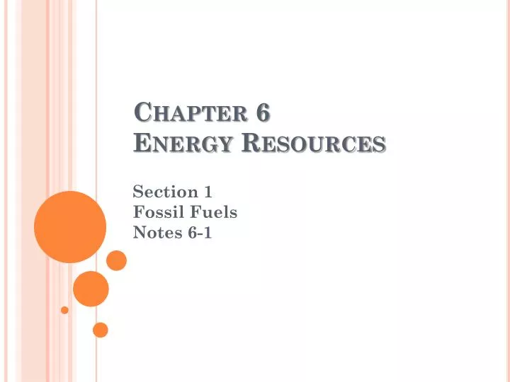 chapter 6 energy resources