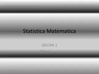 statistica matematica