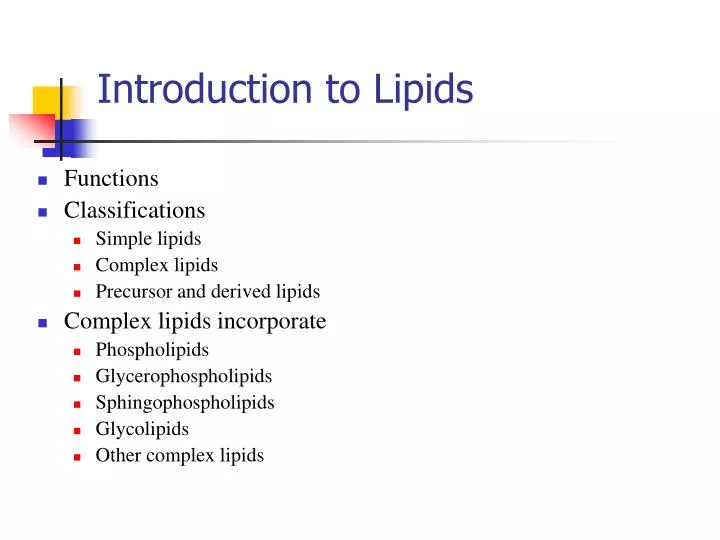 introduction to lipids