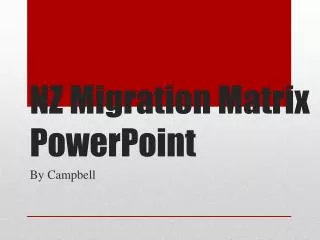 NZ Migration Matrix PowerPoint