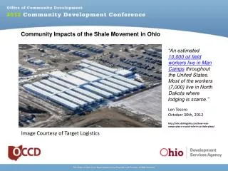 Community Impacts of the Shale Movement in Ohio
