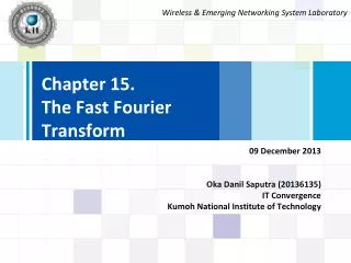 Chapter 15. The Fast Fourier Transform