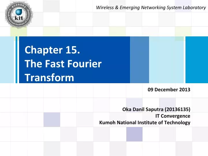 chapter 15 the fast fourier transform