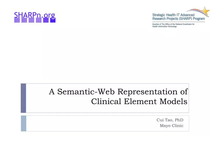 a semantic web representation of clinical element models