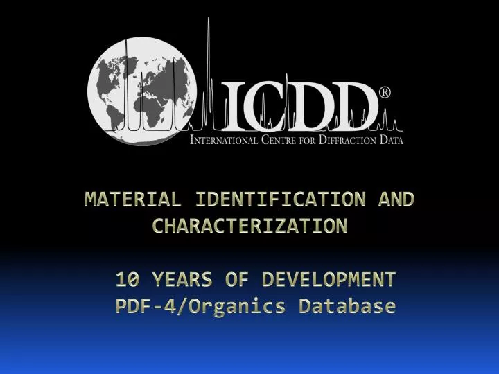 material identification and characterization 10 years of development pdf 4 organics database